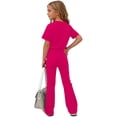 thumbnail image 5 of Fnooota Girls Summer Outfit Sets, Graphic Casual Short Sleeve Kids' Clothing Sets Girls' 2 Piece Sets Hot Pink Size 14, 5 of 6