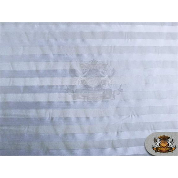 Organza Stripes Fabric White / 60" Wide /Sold by the yard
