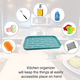 thumbnail image 5 of Soporte para esponjas, organizador para fregadero de cocina, bandeja de silicona para esponja, dispensador de jabón y otros accesorios para lavavajillas, 5 of 5