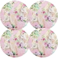 thumbnail image 2 of Coolnut Unicorn Princess Placemats for Dining Table, Heat-Resistant Round Place Mats, Anti-Skid Washable PVC Table Mats, 15.4" x 15.4" PVC Dinner Mats (4 Pack) Home Decor Gifts, 2 of 7