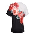 thumbnail image 3 of KVMeteor Womens Floral Tops Short Sleeve V Neck T Shirt Tunic Top, 3 of 4