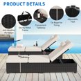 thumbnail image 4 of 2-Piece Outdoor Chaise Lounge Set with Adjustable Backrests, Soft Cushions, Weather-Resistant Lightweight Design, 4 of 7