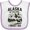 White and Lavender, variant on Inktastic Alaska is Calling Adventure Nature Lover Graphic Boys or Girls Baby Bib