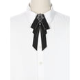 thumbnail image 4 of INSPIRE CHIC Women's Ribbon Brooch Necktie Rhinestone Bow Ties for Elegant Chic, 4 of 5