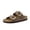 Brown, variant on Cushionaire Laz Genuine Suede Cork Footbed Slide Sandals for Women with Adjustable Buckles and Memory Foam