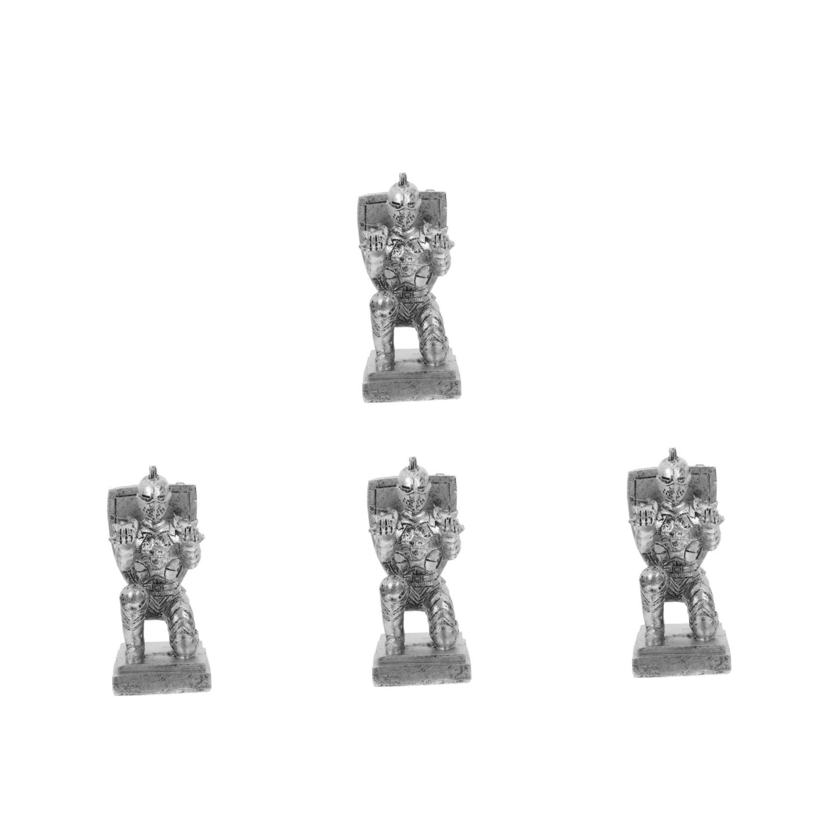 4pcs Knight Shape Pen Holder Desk Organizer Accessories Executive Desk Pen Stand Decoration For Office And Home Stationery Decor