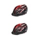 thumbnail image 2 of Naiovety Casco de bicicleta Luz trasera Cascos de equitación Hombre moldeado integralmente Recargable Seguridad ajustable para deportes de moto negro rojo 2piezas, 2 of 6