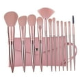 thumbnail image 4 of FELTECHELECTR 12Pcs Electroplating Makeup Brushes Kit Rose Gold Plastic Handle for Cosmetic Application, 4 of 7