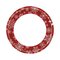 Holloyiver Christmas Snowflake Paper Plates Set Serve 20, 9" Disposable Red Winter Holiday Snowflake Plates Tableware, Party Supplies for Xmas Holiday New Year Birthday Party Decorations