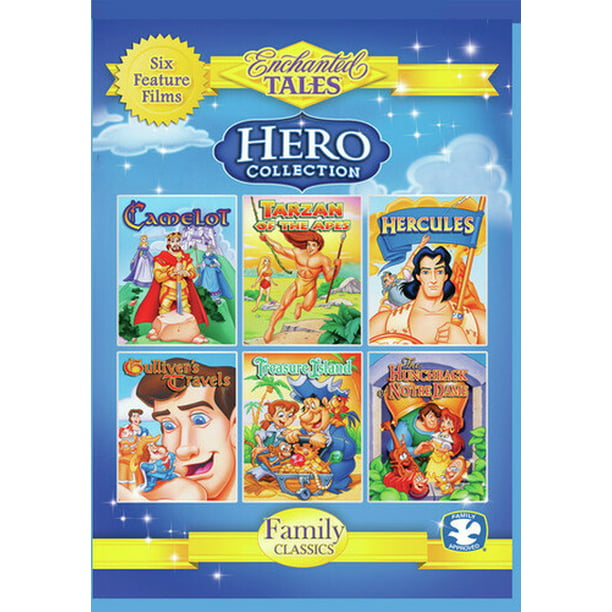 Hero Collection: Camelot, Tarzan, Hercules, Gulliver's Travels,Treasure  Island, And Hunchback Of Notre Dame (DVD) 