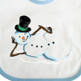 thumbnail image 4 of Inktastic Sassy Snowman in Top Hat Boys or Girls Baby Bib, 4 of 4