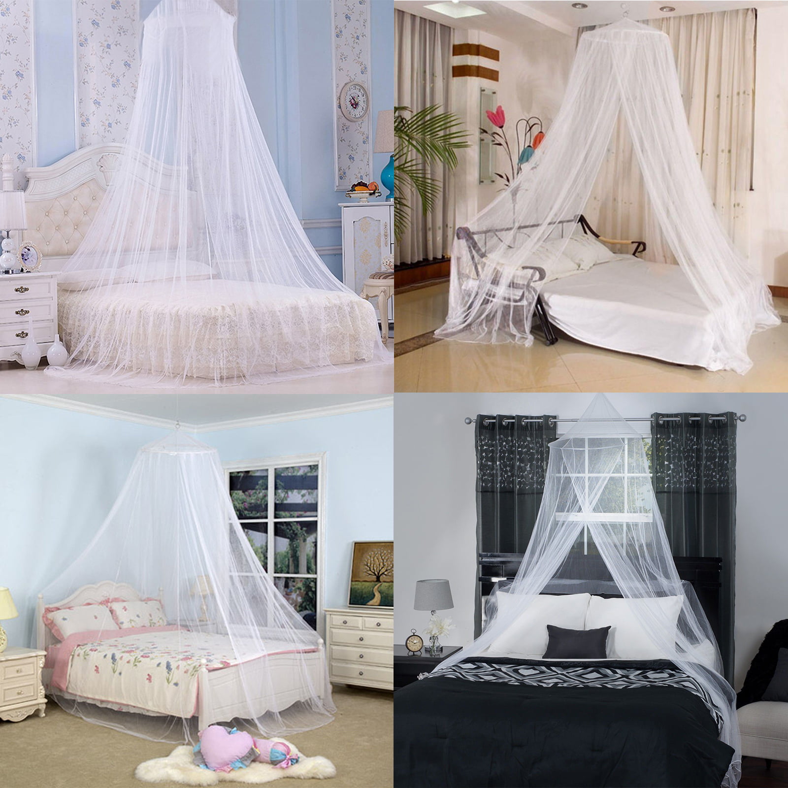 Mosquito Net Bed Queen Size Canopy Princess Net Indoor&Outdoor 100% Original 