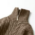thumbnail image 5 of Gubotare Boys Cardigan Sweater Full Zip Knitted Thicken Coat Soft for Fall Winter Size 9-10 (Coffee,9-10 Years), 5 of 6