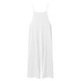 thumbnail image 5 of CAICJ98 Girls Casual Jumpsuits Spaghetti Strap Sleeveless Loose Romper for Girls Long Pants with Pockets Kids Clothes White,150, 5 of 7