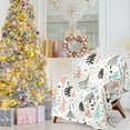 thumbnail image 5 of Christmas Fuzzy Blanket Pastel Xmas Tree Throw Blanket 50 x 60 Inch Blue Pink Forest Blanket for Winter Home Chair Sofa Couch Bed, 5 of 6