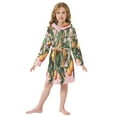 thumbnail image 6 of FORMRS Niños Bathrobe Unisex Hooded Robe Soft Plush Pajamas Sleepwear, Size 2-3T, Vibrant Oranges, 6 of 7