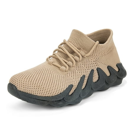 

Engtoy Boys And Girls Sports Shoes Fashionable And Beautiful Casual Khaki Sneakers US Size 3