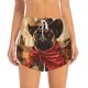 thumbnail image 2 of Balery Western French Bulldog Cowboy Pantalones cortos deportivos para mujer con forro y dos bolsillos, elásticos, para entrenamiento, gimnasio, yoga-Small, 2 of 7