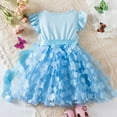 thumbnail image 5 of ibuvkizy Girls Summer Dresses Baby Princess Dress Girls New Princess Dress Floral Mesh Dress Birthday Dress Skirt Toddler Birthday Party Gown Kids Cute, 5 of 9