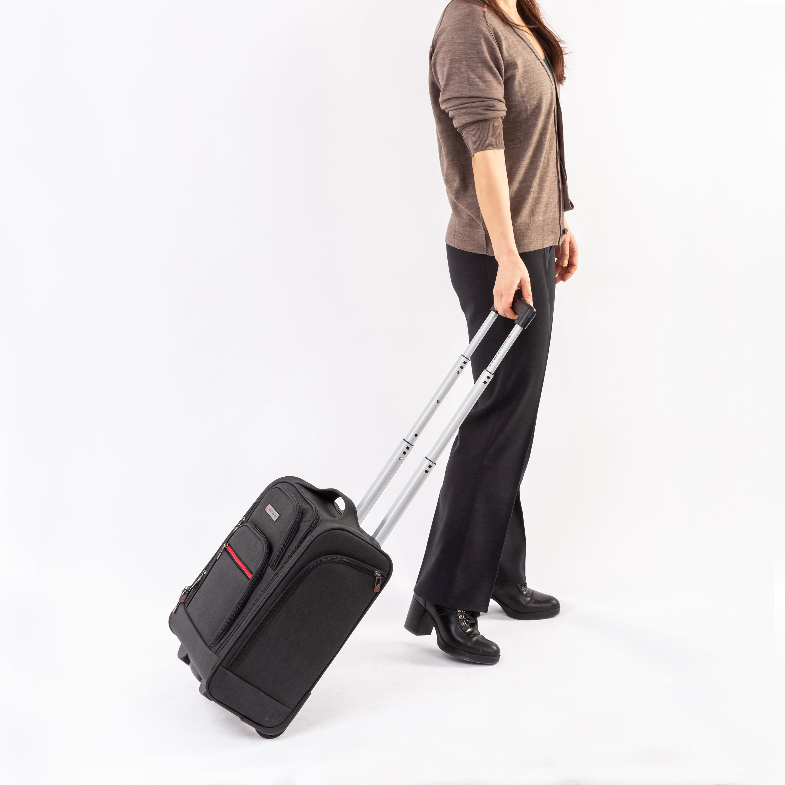 Air Canada Indigo Lite Collection 16-Inch Softside Underseat Luggage, Lightweight Carry-On Suitcase for Travel