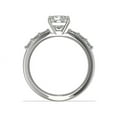 thumbnail image 2 of 1.10 Ct Princess Cut Genuine Diamond Solitaire with Accents Wonderful Ring for Ladies Solid 18K White Gold Size 10.5, 2 of 6