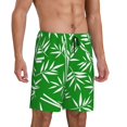 thumbnail image 2 of Naloa Bamboo Men's Short Pajama Pants, Pj Shorts, Lounge Comfort Shorts-Medium, 2 of 6