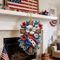thumbnail image 4 of SLYNSHome 4th of July Ornaments Cross Flowers Hanging Pendants Red White Blue America Flag Ornaments for Party Decor, 4 of 8