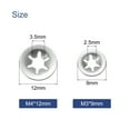 thumbnail image 2 of 20 Packs Internal Tooth Star Lock Washers Set M3 M4 Push on Clips, 304 Stainless Steel Starlock Push Nuts, 2 of 4