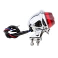 thumbnail image 2 of koolsoo Motorcycle Billet Metal Round Tail Brake Light Red Lens Integrated Lamp For, 2 of 9