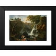 thumbnail image 2 of Claude-Joseph Vernet 18x14 Black Modern Framed Museum Art Print Titled - The Cascade at Tivoli (About 1750), 2 of 5