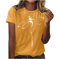 thumbnail image 1 of Blusa suelta de manga corta con cuello redondo y estampado a la moda para mujer Pompotops hfajkhk129367, 1 of 5