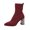 Red, variant on Women's Orthopedic Slip On Sock Boots, Chunky Heel Knit Ankle Booties, Arch Support Office Evening Party Daily Dress Heeled Boots Red
