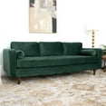 thumbnail image 4 of Minneapolis Mid Century Style Pet Friendly Velvet Living Room Sofa in Green, 4 of 6