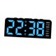 thumbnail image 2 of Reloj despertador digital LED con números arábigos, versátil, 12/24 h, para decoración del hogar, grande Azul, 2 of 9