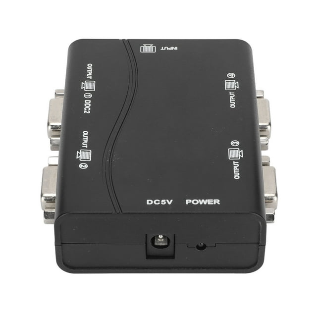 1 In 4 Out Video Splitter, Oxidation Lossless 1920x1440 40m Distance USB Powered VGA Splitter For Laptop For TV