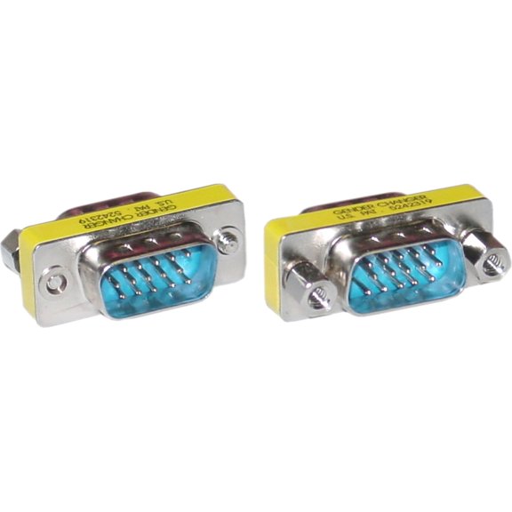 CableWholesale 31H1-05100 SVGA Mini Gender Changer / Coupler for PC, HD15 Male to HD15 Male