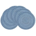thumbnail image 1 of Juego de 6 individuales redondos trenzados SHACOS para mesa de comedor azul, 1 of 9