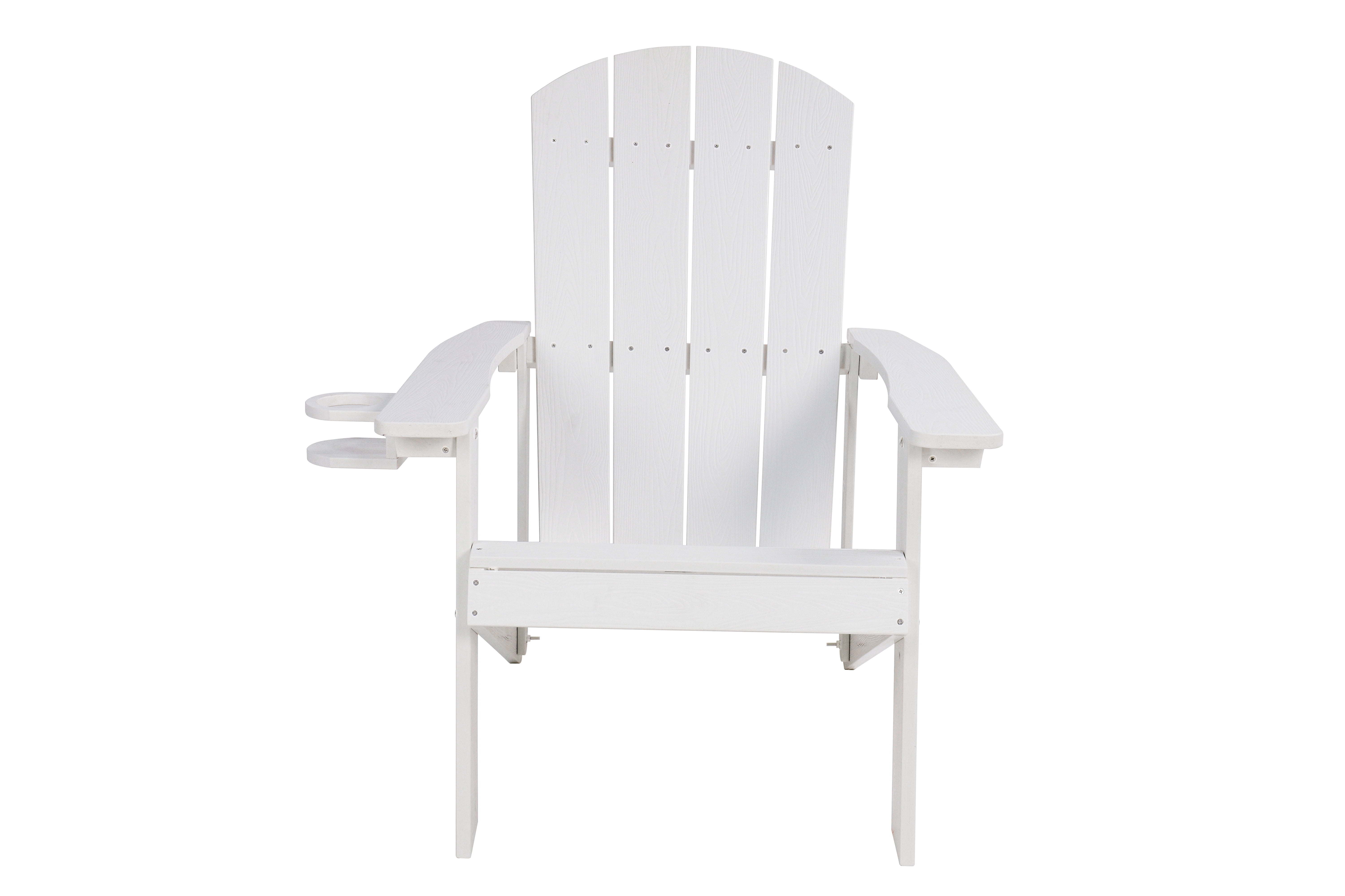 Outdoor Lounge Chair with Cup Holder, Comfort Relax Recliner for Patio Garden Leisure Gathering Backyard Rest Time, Teak