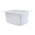 thumbnail image 2 of Mustee 17-Gallon White Fiberglass 25in Rectangle Single Bowl Sink, 2 of 6