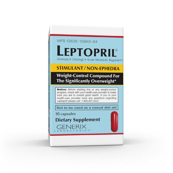 Generix Laboratoires Supplément de Perte de Poids Leptopril, 502 mg, 95 Gélules - 2 Boîtes