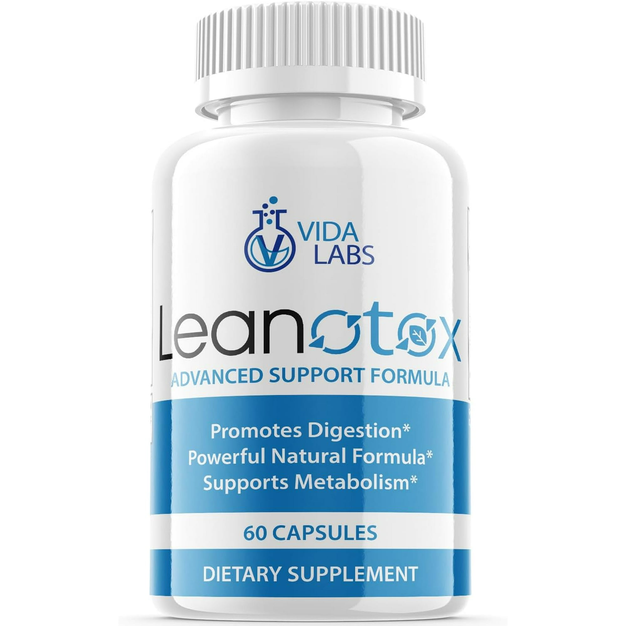 (1 Pack) Vida Labs Leanotox - Keto Weight Loss Formula - Energy & Focus Boosting Dietary Supplements for Weight Management & Metabolism - Advanced Fat Burn Raspberry Ketones Pills - 60 Capsules
