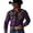 j114-Dark Purple, variant on LIIPEE Western Cowboy Floral Graphic Shirt For Men Long Sleeve Turn Down Collar Button Up Shirts Male Comfortable Breathable Tops,L