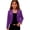 Purple, variant on Girls Sparkly Cardigan, Lightweight Long Sleeve Cropped Open Front Thin Coat for Party, School, and Loungewear, Solid Color Layering Piece, Versatile for Casual and Special Occasion Outfits - Black