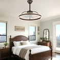 thumbnail image 3 of Chords Attic 24" Smart Dimmable LED Ceiling Fan With Light, Remote, APP Control, Adjustable Color Temperature, 6-Speed Reversible, For Living Room, Bedroom, 3 of 11