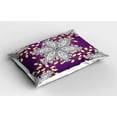 thumbnail image 2 of Ambesonne Moroccan Pillow Sham 2 Pack, Vintage Floral Petals, 36"x20", Earth Yellow Purple, 2 of 3