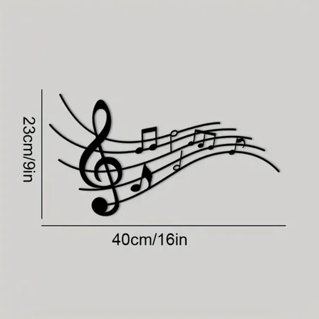 Modern Beautiful Music Notes Wall Decor, Musical Notes Sign Metal Music Wall Decor, Hanging Wall Art Metal Wall Hanging