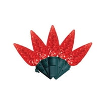 Celebrations Classic LED C6 Red 100 ct String Christmas Lights 24.75 ft