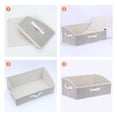 thumbnail image 3 of Unique Bargains Trapezoidal Storage Bin Cube with Handles Collapsible Storage Basket Beige, 3 of 7
