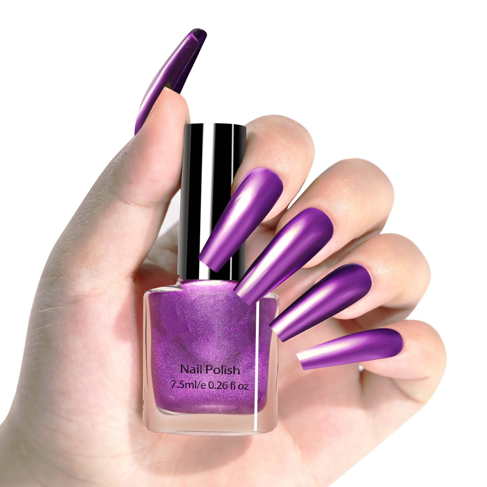 Tarmeek Color-changing Nail Polish Colorful Color Nail Pol 1.2 inch Odorless Quick Dry Upgraded Color-changing Nail Polish Colorful Great for Spring and Daily Life Gift for Women
