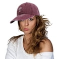thumbnail image 4 of WCJM MaleMen Ladies Hat Fashion Baseball Cap Denim Buckle Outdoor Sunscreen Sunshade Hat Red, 4 of 4